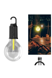 3 Farklı Mod LEDli Şarjlı Asma Kancalı Kamp Lambası Taşınabilir Ampul