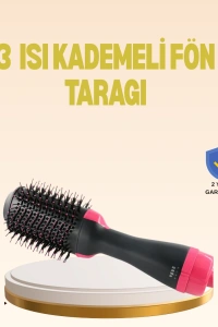 3 Isı Kademeli 1200W Saç Şekillendirme Fırçası.