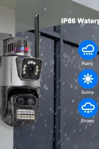 3 Lens Wi-Fi Güvenlik Kamerası