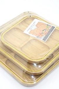 3lü Ahşap Kahvaltı Çerez Ve Meyve Sunum Tabağı