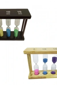 3lü Ahşap Kum Saati 5-10-15 Dakikalık