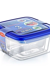 3lü Kare Saklama Kabı Seti