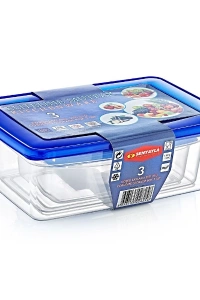 3lü Köşeli Saklama Kabı Seti