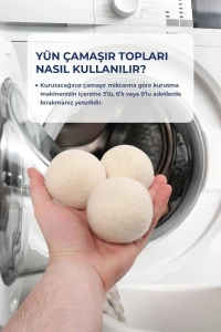 3lü Yün Kurutma Topu Seti