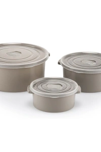 3lü Yuvarlak Mikrodalga Saklama Kabı Seti