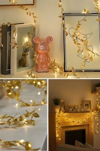 3 Metre Yaldızlı Gold LED Işık