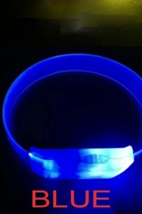 3 Modlu Pilli LED Işıklı Esnek Parti Bilekliği Mavi