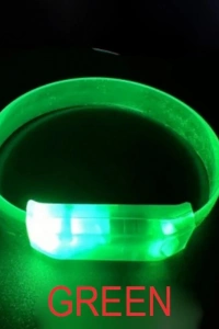 3 Modlu Pilli LED Işıklı Esnek Parti Bilekliği Yeşil