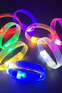 3 Modlu Pilli LED Işıklı Esnek Parti Bilekliği Yeşil