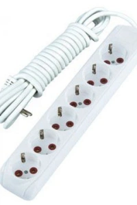 3 Mt. Kablolu 6 lı Topraklı Grup Priz