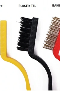 3 Parça Tel Fırça Detaylı Temizlik Seti