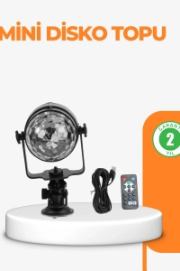 3 Renk 7 Mod Döner Disko Topu Işık