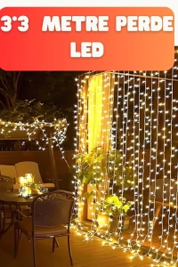 300 LED Perde Işık – Sıcak Beyaz Dekoratif Aydınlatma