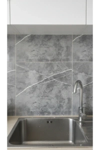 30x30 Antrasit Mermer Desenli Duvar Sticker