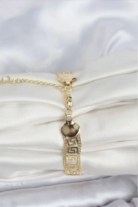 316L Çelik Gold Renk Labirent Model Kadın Bileklik