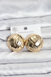 316L Çelik Gold Renk Vintage Kadın Küpe