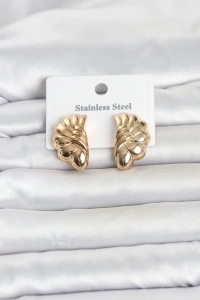 316L Çelik Gold Renk Vintage Model Kadın Küpe