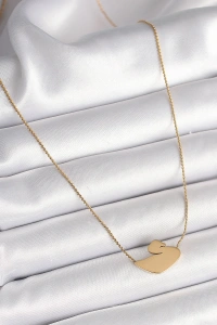 316L Çelik Gold Renk Zincir Kuğu Model Kadın Kolye