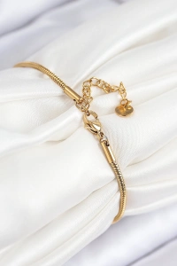 316L Çelik Göz Charm Model Gold Renk Kadın Bileklik