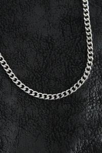 316L Çelik Klasik Zincir Model Gümüş Renk Erkek Kolye