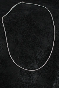 316L Çelik Örme Zincir Model Gümüş Renk Erkek Kolye