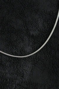 316L Çelik Örme Zincir Model Gümüş Renk Erkek Kolye