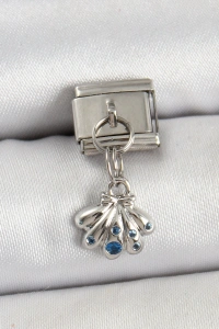 316L Çelik Sallantılı Fiyonklu Buket Model Gümüş Renk Nomination Charm