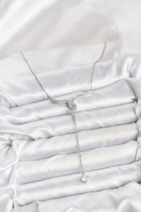 316L Çelik Zincir Gümüş Renk Yılan Model Y Kolye