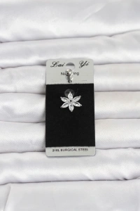 316L Cerrahi Çelik Lotus Model Göbek Piercing