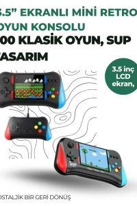 3.5 İnç Ekranlı Klasik Oyun Konsolu – 500 Dahili Oyun