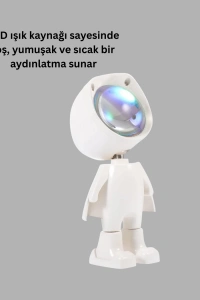 360° Ayarlanabilir Başlıklı Astronot Gece Lambası