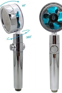 360 Derece Dönebilen Pervaneli Turbo  Duş Başlığı