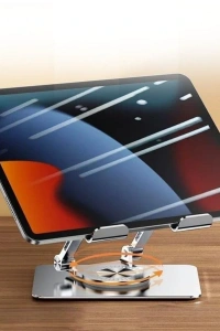 360 Derece Dönebilen Yükseltilmiş Masaüstü Ayarlanabilir Metal Tablet Standı
