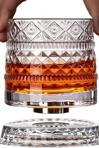 360 Derece Dönen Bardak - 280 ml - Kristal Cam