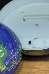 360 Derece Dönen LED Işıklı Mavi Dünya Küresi