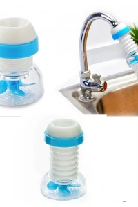 360 Derece Dönen Musluk Başlığı - Pervaneli Boncuklu Sıçratmaz Musluk Aparatı