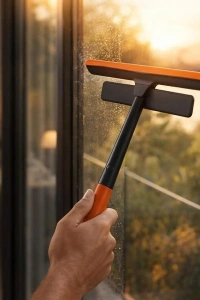 360 Derece Oynar Çift Başlıklı Çekçek Cam Temizleme Aparatı