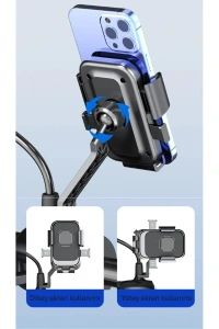 360° Dikiz Aynası Bisiklet Motosiklet Telefon Tutucu