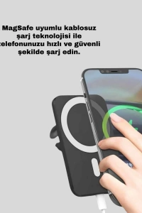 360° Döner Başlıklı MagSafe Araç Telefon Tutucu Hızlı Şarjlı