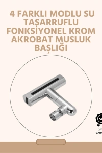 360° Dönüşlü Su Akışı Başlığı | 4ü 1 Arada Kullanım