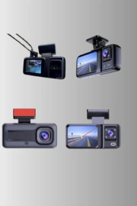 360° Kapsama Sahip Full HD Araç Kamerası 3’lü Kayıt Gece Görüşlü DashCam