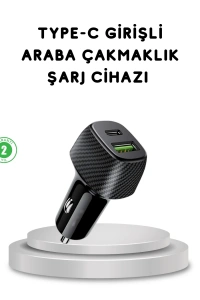 38W Araç Şarj Cihazı Type-C PD USB Hızlı Şarj Çift Port