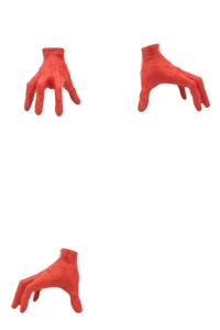 3D Dekoratif Kırmızı El Biblo 17x16 cm Modern Ev Aksesuarı