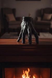 3D Dekoratif Siyah El Obje 17x16 cm Gotik ve Modern Aksesuar