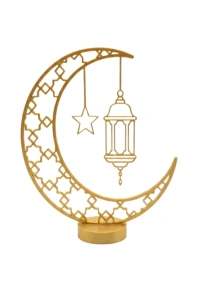 3D Hilal Cami Dekor 20x20 cm Özel Baskı Masa Üstü Süs