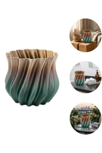 3D KIVRIMLI VAZO SİYAH