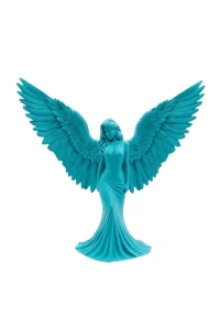 3D MELEK İNSAN TURKUAZ