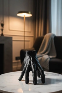 3D Modern Siyah El Heykeli 27x22 cm Konsol ve Raf Üstü Dekor