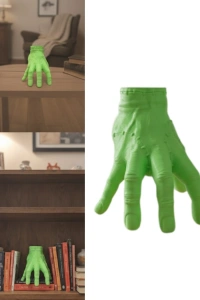 3D Modern Yeşil El Heykeli 27x22 cm Raf ve Konsol Üstü Dekor