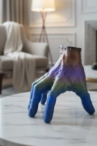 3D Multicolor El Biblo 27x22 cm Sanatsal ve Dikkat Çekici Dekor